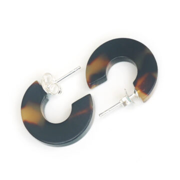 Cellulose Acetate Chunky Hoops - Tortoiseshell