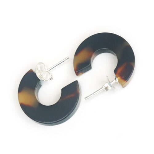 Cellulose Acetate Chunky Hoops - Tortoiseshell