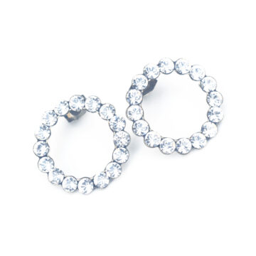 Swarovski Ring Earring Diamond / Silver