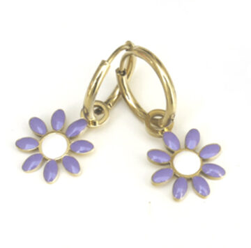 Anartxy Daisy Hoops - Purple