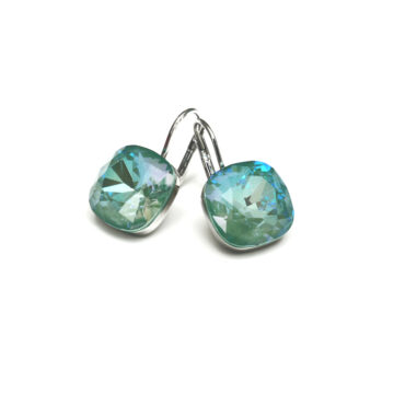 Square Crystal Drop - Silky Sage / Silver