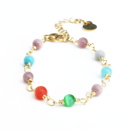 Anartxy Catseye Bead Necklace - Multicolour - Image 4