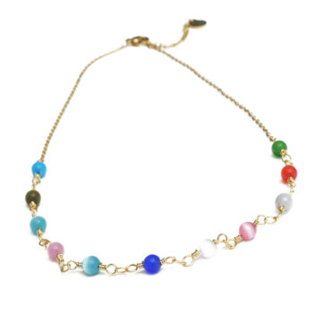 Anartxy Catseye Bead Necklace - Multicolour