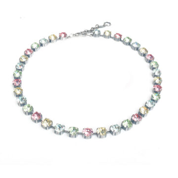 Swarovski Crystal Necklace - Pastel Mix / Silver