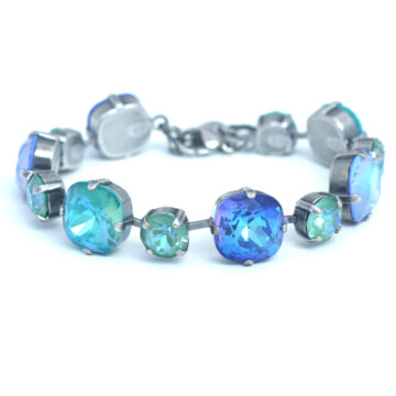 Large Swarovski Crystal Bracelet - Laguna Delite / Silver