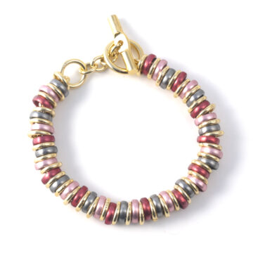 Aluminium Jewellery Chain RRK Bracelet Rose Anthracite / Gold