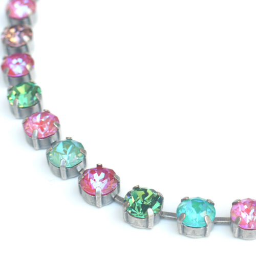 Swarovski Crystal Necklace - Rose and Sage Mix / Silver - Image 3