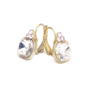 Biba Square Drop Earrings - Silk/Gold
