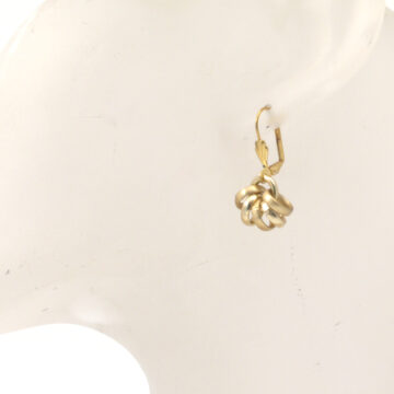 Aluminium Jewellery Drop Earrings - Shiny and Matt Gold