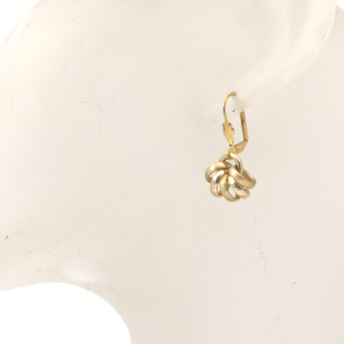 Aluminium Jewellery Drop Earrings - Shiny and Matt Gold