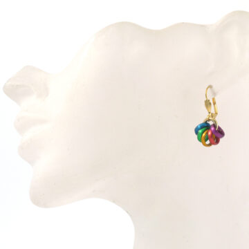 Aluminium Jewellery Drop Earrings - Multicolour/Gold