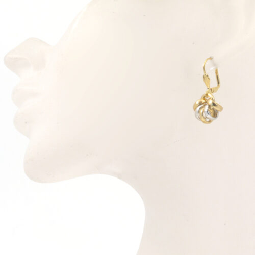 Aluminium Jewellery Drop Earrings - Shiny Gold and Silver