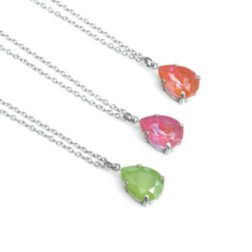 Swarovski Teardrop Pendant in 4 Colours