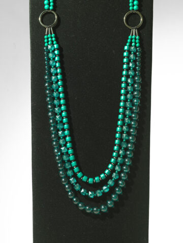 Long Multi Strand Colourful Beaded Necklace